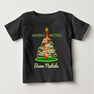 Camiseta Marinara Christmas Buon Natale Spaghetti Tree