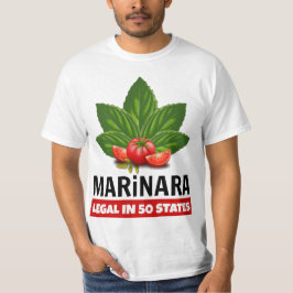 Camiseta Marinara Legal em 50 Estados Basil e Tomates