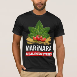 Camiseta Marinara Legal em 50 Estados Basil Tomato Spaghett