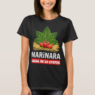 Camiseta Marinara Legal em 50 Estados Basil Tomato Spaghett