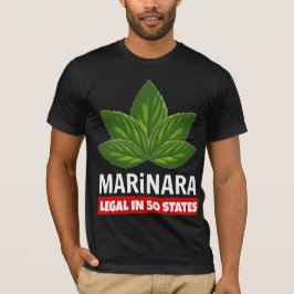 Camiseta Marinara Legal em 50 Estados Folhas de Basil