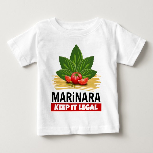 Camiseta Marinara mantem-no os espaguetes legais dos (Frente)