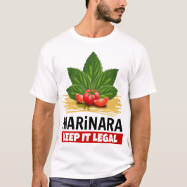 Camiseta Marinara mantem-no os espaguetes legais dos