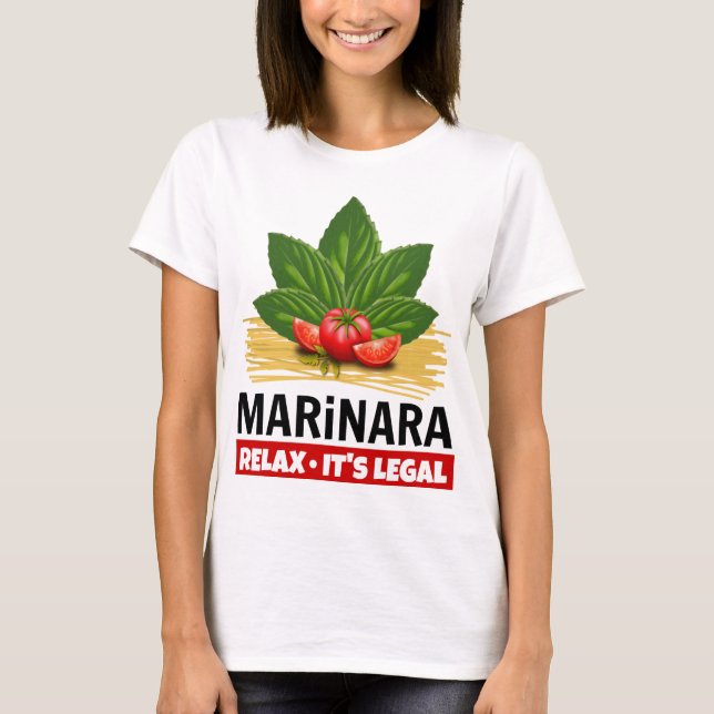 Camiseta Marinara Relaxa É Base Jurídica Tomates Espaguete (Frente)