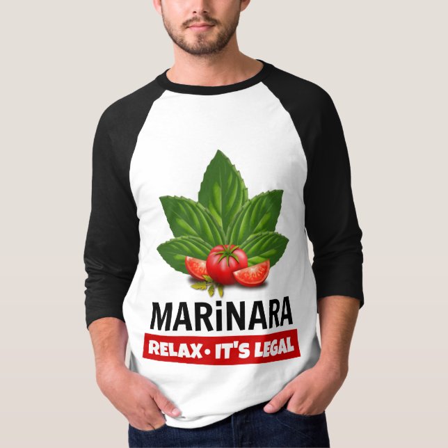 Camiseta Marinara Relaxe É o Humor Comida do Tomate de Base (Frente)
