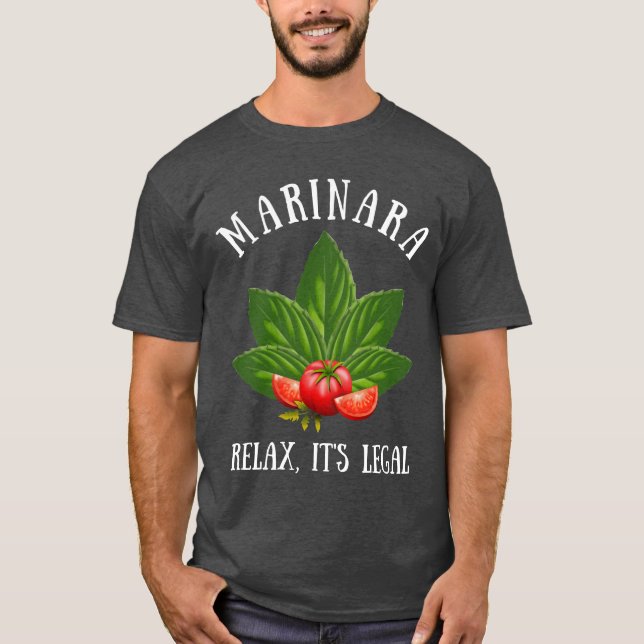 Camiseta Marinara Relaxe É o Humor Comida do Tomate de Base (Frente)
