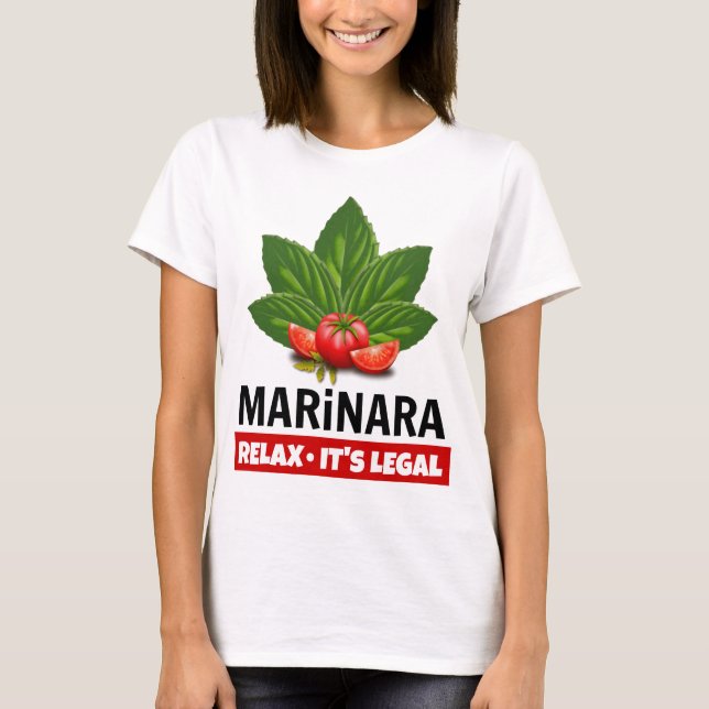 Camiseta Marinara Relaxe É o Humor Comida do Tomate de Base (Frente)