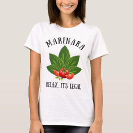 Camiseta Marinara Relaxe É o Humor Comida do Tomate de Base