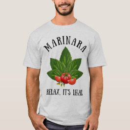 Camiseta Marinara Relaxe É o Humor Comida do Tomate de Base