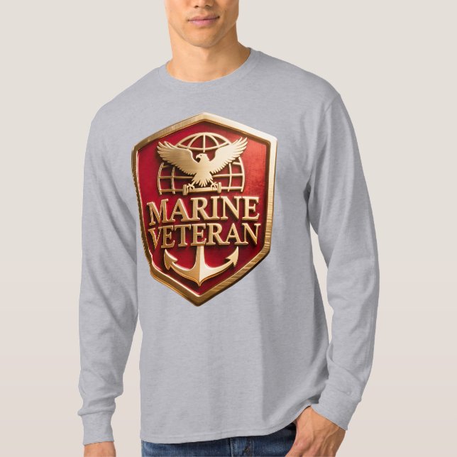 Camiseta Marine Corps Veteran Logo Emblem (Frente)