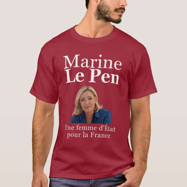 Camiseta Marine Le Caneta para Presidente (Frente)