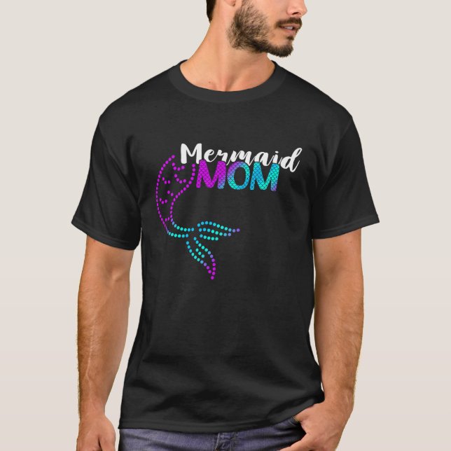 Camiseta Marine Mermaid Love Mermaid Mom Tail Sea Creature  (Frente)