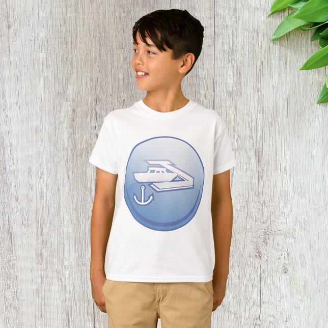 Camiseta Marinha Náutica de Barco e Âncora (Criador carregado)