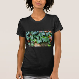 Camiseta Marinha verde elegante e pedra-de-campo