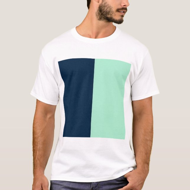 Camiseta Marinheiro Azul e Mint (Frente)