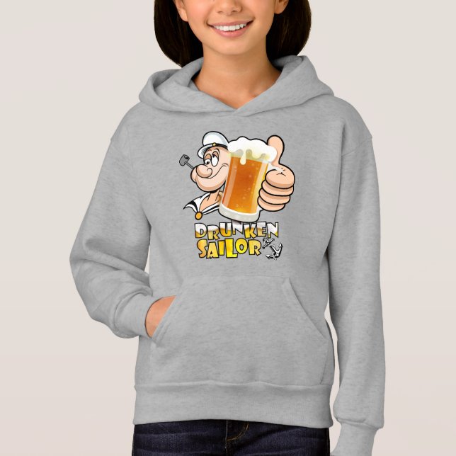 Camiseta Marinheiro Bêbado | Kids Hoodie (Frente)
