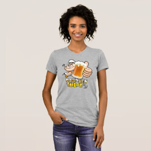 Camiseta Marinheiro Bêbado   Mulheres Ajustado Slim