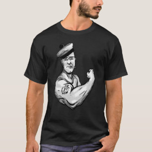 CAMISETA MARINHEIRO COM TATUAGEM DA ÂNCORA