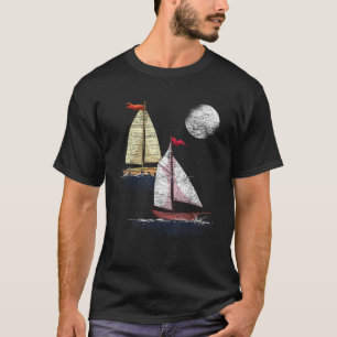 Camiseta Marinheiro-Marinho-Vela-Vela-Vela Oceânica Náutica