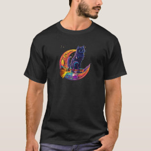 Camiseta Marinheiro Meow Lua Gótica Espaço Gótico da Lua Gó