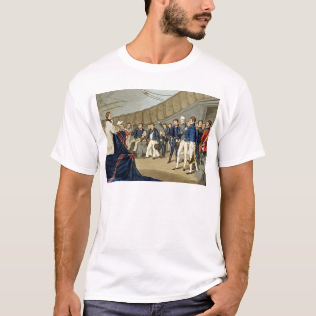 Camiseta Marinheiros na oração a bordo do navio do senhor (Frente)