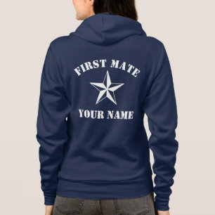 Camiseta marinho azul e rodeado branco de estrelas náutica