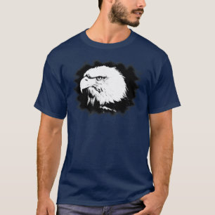 Camiseta Marinho Azul Elegante Moderno Eagle Head