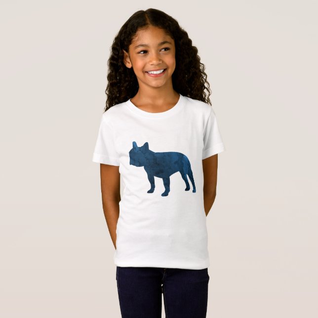 Camiseta Marinho Blue French Bulldog conhecido por Frenchie (Frente Completa)