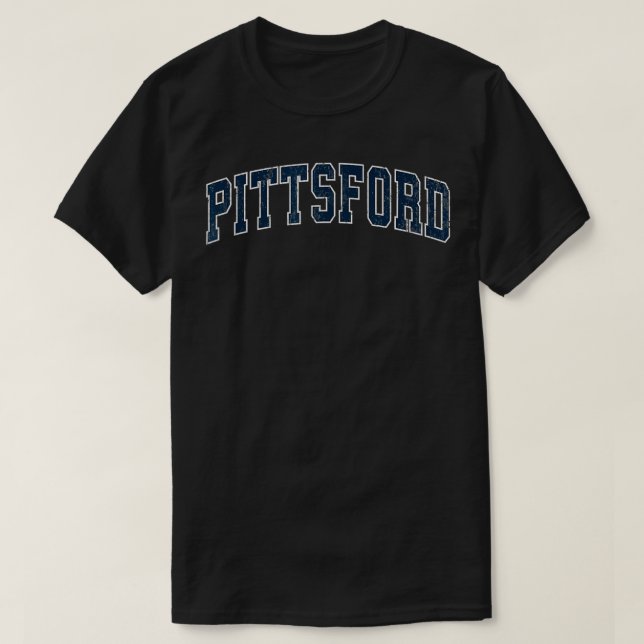 Camiseta Marinho D do Design desportivo Pittsford New York  (Frente do Design)