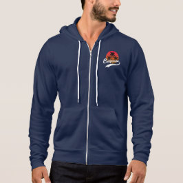 Camiseta Marinho da Califórnia Blue Fleece Zip Hoodie