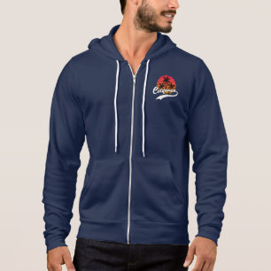 Camiseta Marinho da Califórnia Blue Fleece Zip Hoodie