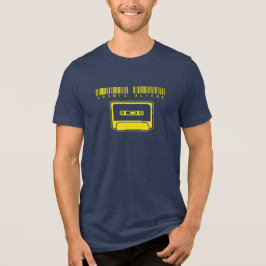 Camiseta Marinho de Aliens cósmicos e amarelo
