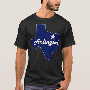 Camiseta Marinho de Arlington Texas Blue Lone State Map TSi