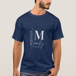 Camiseta Marinho de correspondência de cinzas da família de