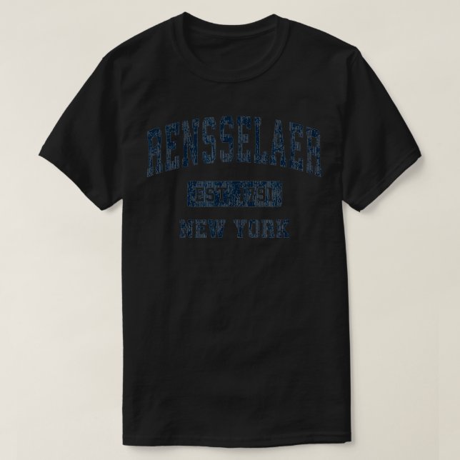 Camiseta Marinho de Design de Esportes de Nova Iorque NY Vi (Frente do Design)