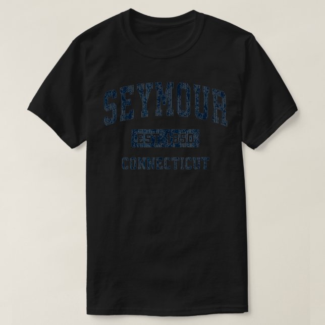 Camiseta Marinho de Design para Esportes de Seymour Connect (Frente do Design)