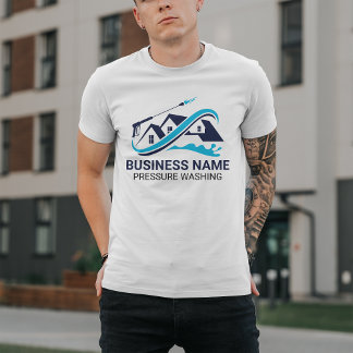 Camiseta Marinho de lavagem de energia com limpeza da casa 