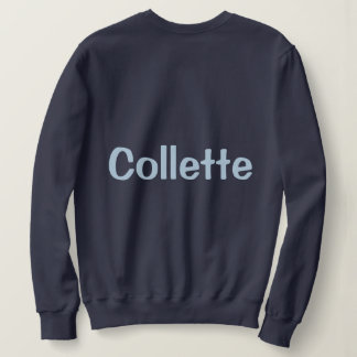 Camiseta Marinho de nome personalizado Blue Women's Sweatsh