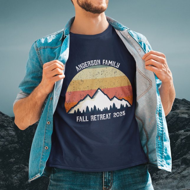 Camiseta Marinho de Reunião da Família Sunset da Montanha P (Criador carregado)
