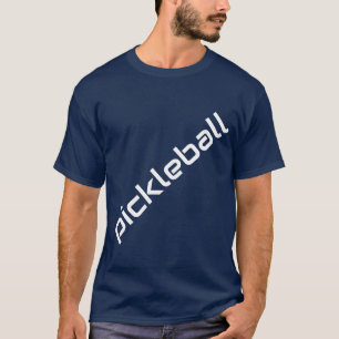 Camiseta Marinho de Texto PICKLEBALL Branco Escuro Fundo Az