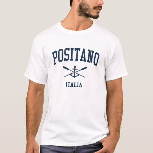Camiseta Marinho De Vintagem Positano Atravessou Oars & Ânc