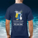 Camiseta Marinho Detalhado Automático do Serviço de Limpeza<br><div class="desc">Serviço de Limpeza Profissional - Descartar Automaticamente Camisas Azuis do Marinho.</div>