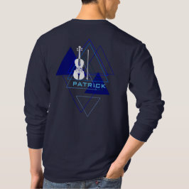 Camiseta Marinho Moderno e Masculino Blue Music Designer