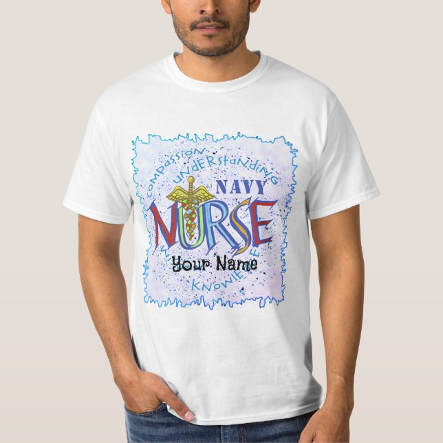 Camiseta Marinho Nurse Motto (Frente)