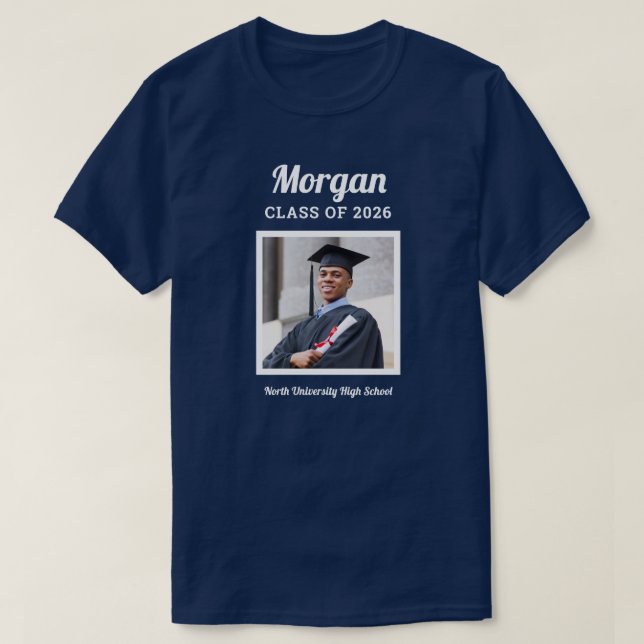 Camiseta Marinho Personalizado Classe de Graduação 2023 (Frente do Design)