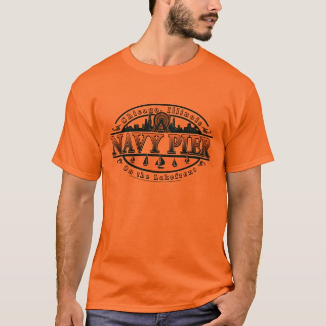 Camiseta Marinho Pier Chicago (Frente)