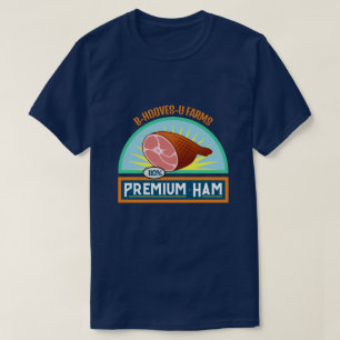 Camiseta Marinho "Premium Ham" Engraçado