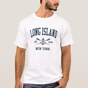 Camiseta Marinho Vintage de Long Island - NY - Percorrido -