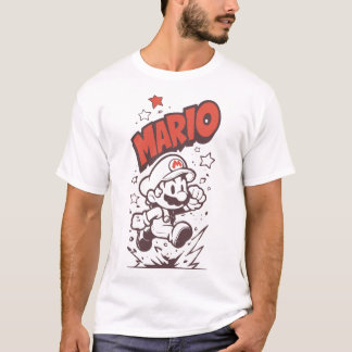 Camiseta Mario Retro Pixel Gamer Encantado