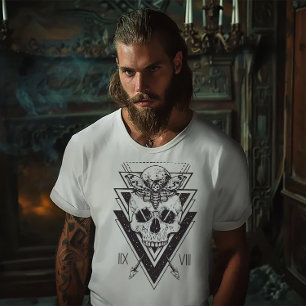 Camiseta Mariposa Gótica & Caveira